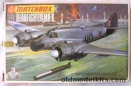 Matchbox 1/72 Beaufighter Mk-X - RAF Coastal Comman 254 Sq 1945 or 144 Sq 1945, PK103 plastic model kit